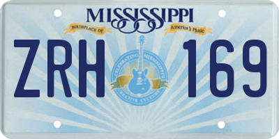 MS license plate ZRH169