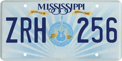 MS license plate ZRH256