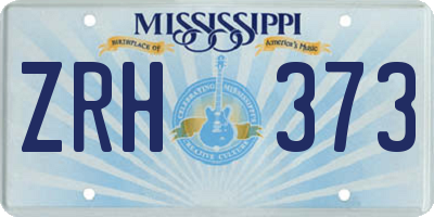 MS license plate ZRH373