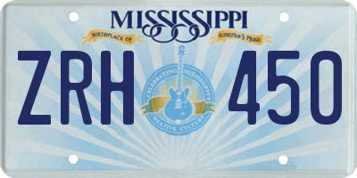 MS license plate ZRH450