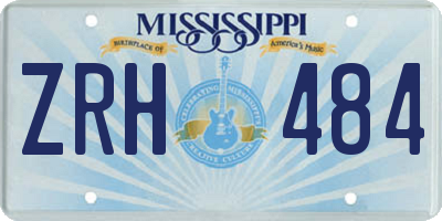 MS license plate ZRH484