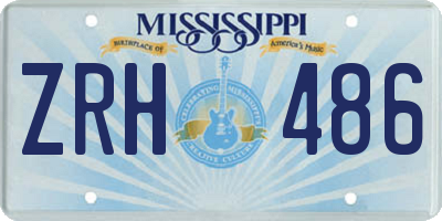 MS license plate ZRH486