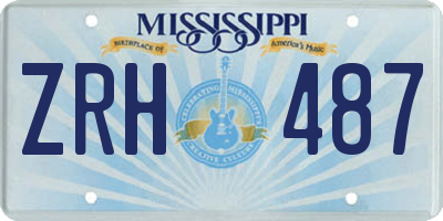 MS license plate ZRH487