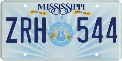 MS license plate ZRH544