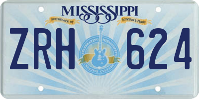 MS license plate ZRH624