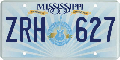 MS license plate ZRH627