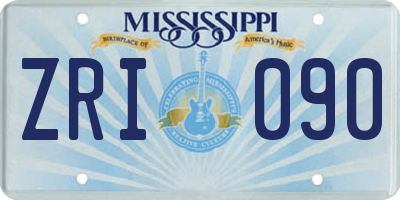 MS license plate ZRI090