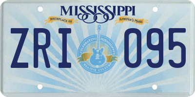 MS license plate ZRI095
