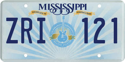MS license plate ZRI121