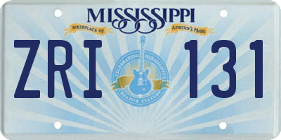 MS license plate ZRI131