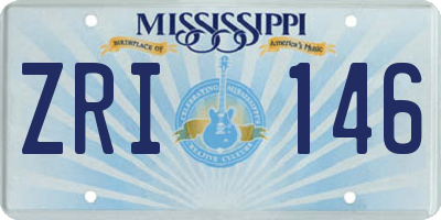 MS license plate ZRI146