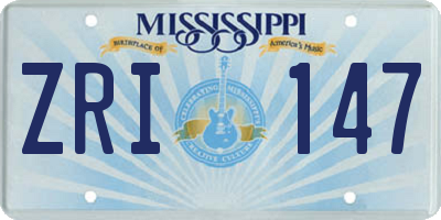 MS license plate ZRI147