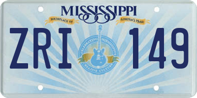 MS license plate ZRI149