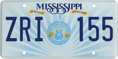 MS license plate ZRI155