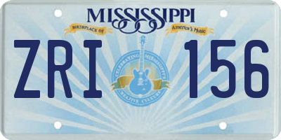 MS license plate ZRI156
