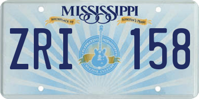 MS license plate ZRI158