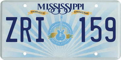 MS license plate ZRI159