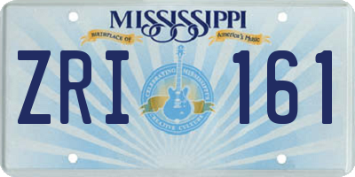 MS license plate ZRI161