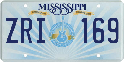 MS license plate ZRI169