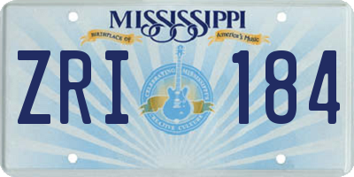 MS license plate ZRI184