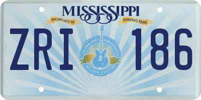 MS license plate ZRI186