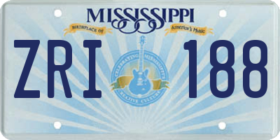 MS license plate ZRI188