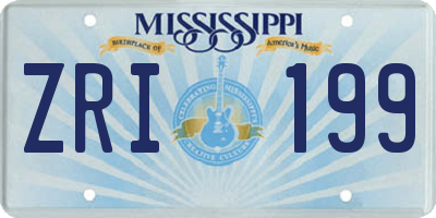 MS license plate ZRI199