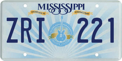 MS license plate ZRI221