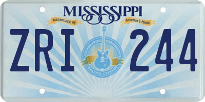 MS license plate ZRI244