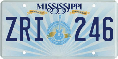 MS license plate ZRI246