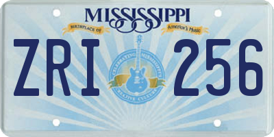 MS license plate ZRI256