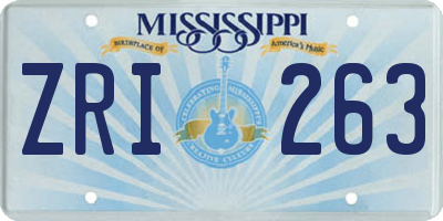 MS license plate ZRI263