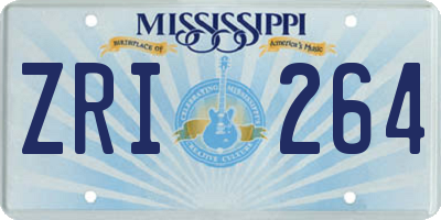 MS license plate ZRI264