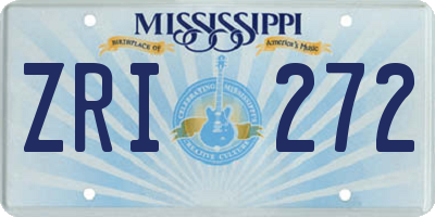 MS license plate ZRI272