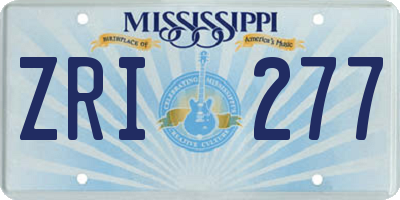 MS license plate ZRI277
