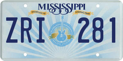MS license plate ZRI281