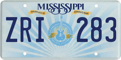 MS license plate ZRI283