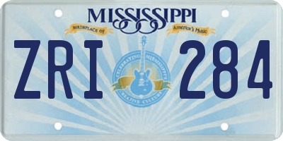 MS license plate ZRI284