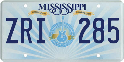 MS license plate ZRI285