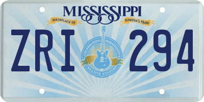 MS license plate ZRI294