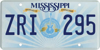 MS license plate ZRI295