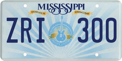 MS license plate ZRI300