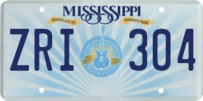 MS license plate ZRI304