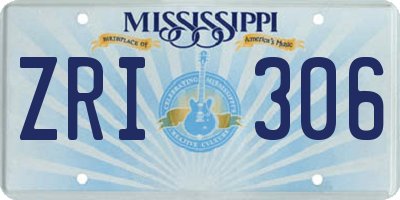 MS license plate ZRI306