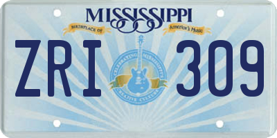 MS license plate ZRI309