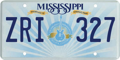 MS license plate ZRI327