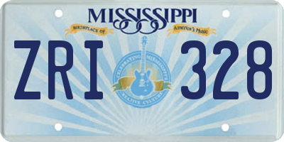 MS license plate ZRI328