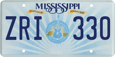 MS license plate ZRI330