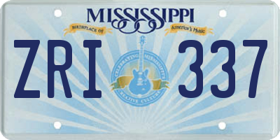 MS license plate ZRI337