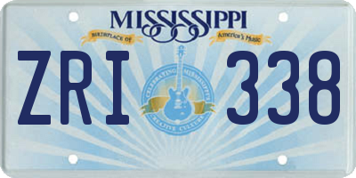 MS license plate ZRI338